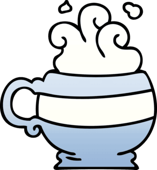 knäppa gradient skuggad tecknad varm dryck png