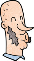 dessin animé doodle homme avec des brûlures latérales png