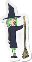 sticker of a cartoon witch png