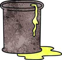 quirky hand drawn cartoon barrel of oil png