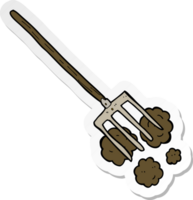 sticker van een cartoon pitchfork png