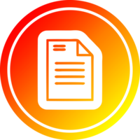 official document circular in hot gradient spectrum png