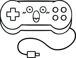 line drawing cartoon of a game controller png