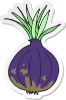 pegatina de una cebolla de dibujos animados png