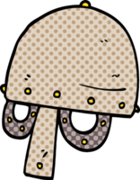 capacete viking de doodle de desenho animado png