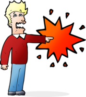 cartoon man pointing png