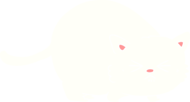 flat color style cartoon angry cat png