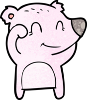 stanco sorridente orso cartone animato png