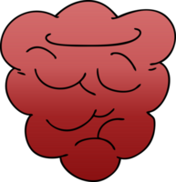 gradient shaded quirky cartoon raspberry png