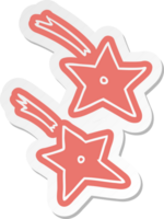 cartoon sticker of ninja throwing stars png