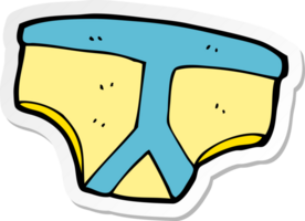 sticker of a cartoon underpants png