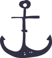 cartoon doodle ship anchor png