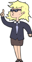 cartoon agent woman png