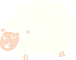 flat color style cartoon sheep png