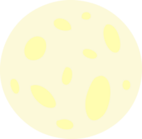 mão desenhado desenho animado rabisco do uma cheio lua png