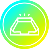 leeren im Tablett kreisförmig Symbol mit cool Gradient Fertig png