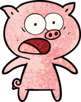 dessin animé cochon criant png