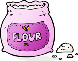 cartoon pink bag of flour png