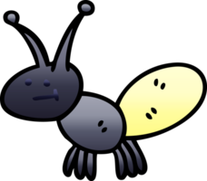 gradient shaded quirky cartoon light bug png