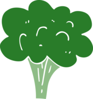 tecknad doodle broccoli stjälk png