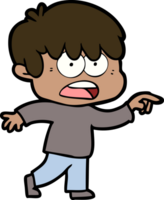 worried cartoon boy png