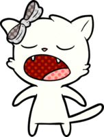 gato maullando de dibujos animados png