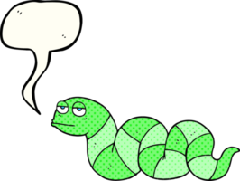 mano disegnato comico libro discorso bolla cartone animato annoiato serpente png