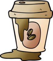 disordinato caffè tazza cartone animato png