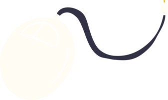 dessin animé doodle vieille souris d'ordinateur png