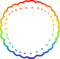 arco iris degradado línea dibujo de un dibujos animados galleta png