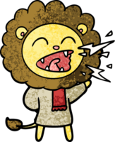 dessin animé lion rugissant png