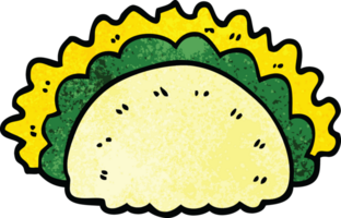 Cartoon-Doodle gesunder Taco png