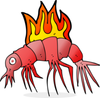 camarones calientes de dibujos animados png