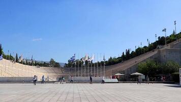Athens Attica Greece 2018 Olympic Greece Famous Panathenaic Stadium of the first Olympic Games Athens Greece. video
