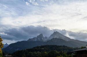 Cloudy mountains landscape photo