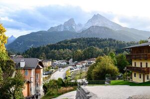 mountains from the city photo