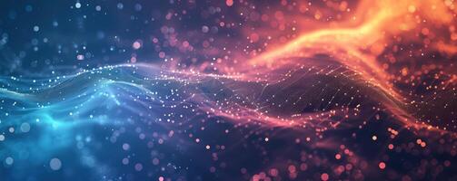 AI generated A modern abstract background showcasing futuristic technology concepts such as network connectivity, big data processing, photo