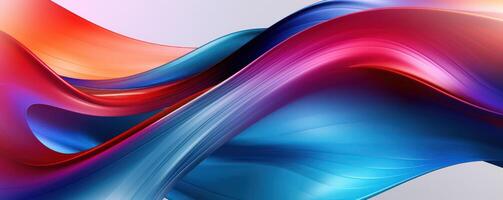 AI generated Abstract background. Colorful twisted shapes in motion. photo