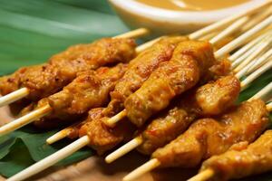 Indulge in the Beauty of Beautiful Satay, Where Skewers of Marinated Delight are Char-Grilled to Golden Perfection, Offering a Symphony of Flavor in Every Bite, a Culinary Artistry to Savor photo