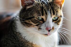 Exploring the Allure of a Beautiful Scottish Fold Cat, where Whiskered Elegance and Playful Charm Unite in a Mesmerizing Portrait of Cuddly Delight photo