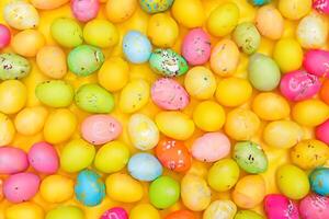 Easter Delight Reveling in the Beauty of Beautiful Easter Eggs, where Vibrant Hues Dance on Smooth Shells, Creating a Whimsical Kaleidoscope of Joy, Sprinkling Festive Cheer and Colorful Elegance photo