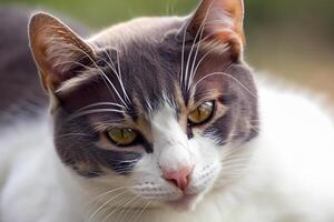 Exploring the Allure of a Beautiful Scottish Fold Cat, where Whiskered Elegance and Playful Charm Unite in a Mesmerizing Portrait of Cuddly Delight photo