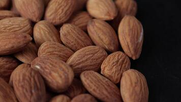 Almond, nut food, closeup of almonds video