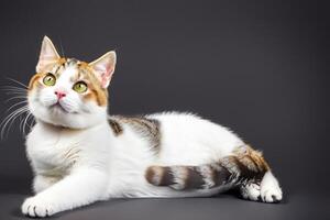 Exploring the Allure of a Beautiful Scottish Fold Cat, where Whiskered Elegance and Playful Charm Unite in a Mesmerizing Portrait of Cuddly Delight photo
