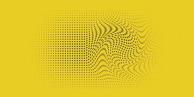 amarillo artístico trama de semitonos plantilla, negro puntos estético resumen fondo, fondo de pantalla, simple, minimalista foto