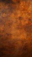 ai generado naranja marrón hormigón textura fondo, sucio pared con genial textura vertical móvil fondo de pantalla foto