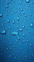 AI generated Image Blue background adorned with water drops on textured fabric surface Vertical Mobile Wallpaper photo