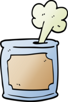 cartoon doodle can of food being opened png