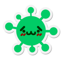 autocollant de virus animal timide png