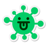 gemakkelijk verward virus sticker png